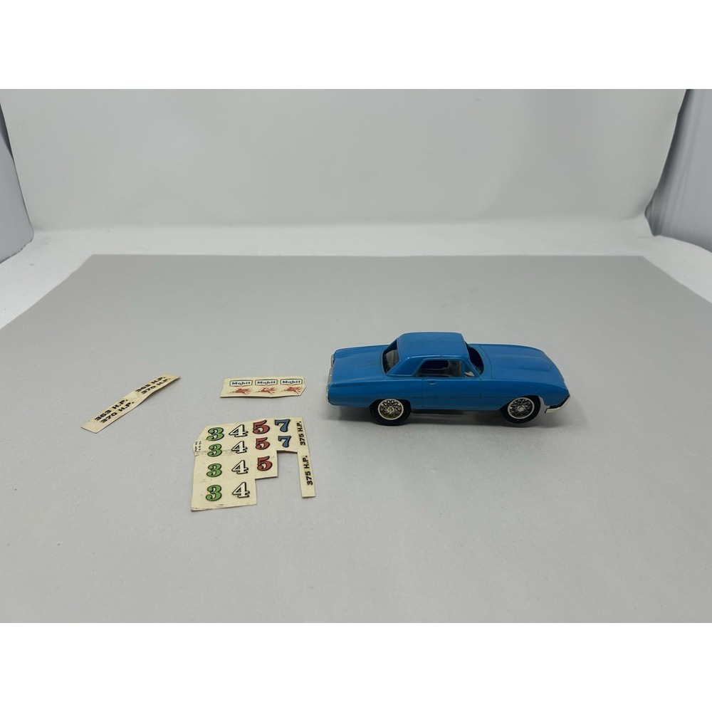 Eldon 1963 Thunderbird Blue 1/32 Scale Slot Car With Stickers Part Only Untested
